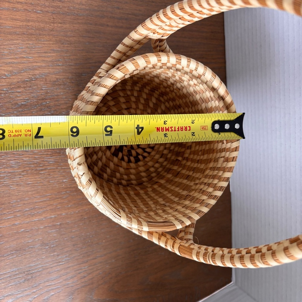 Vintage Gullah Sweetgrass Basket from Charleston, S.C. Cottagecore Rustic - Picture 5 of 7